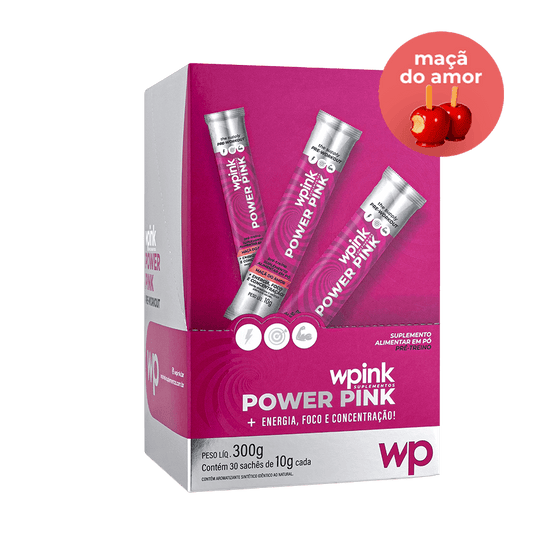power pink de maçã do amor - pré-treino - 300g - wp
