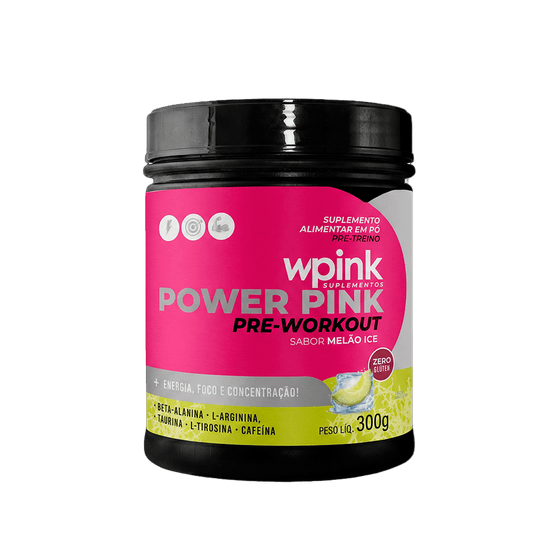 super power pink de melão ice - pré-treino - 300g - wp