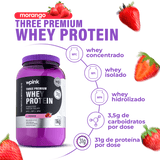 three premium whey protein morango 3W - (1kg) - wp