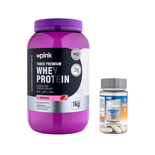 Whey protein morango + colágeno tipo ii - wp